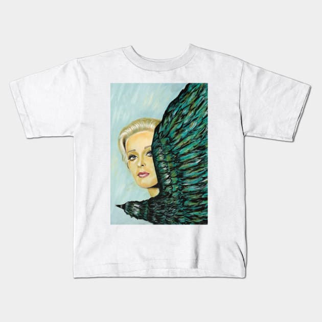 Tippi Hedren Kids T-Shirt by Svetlana Pelin